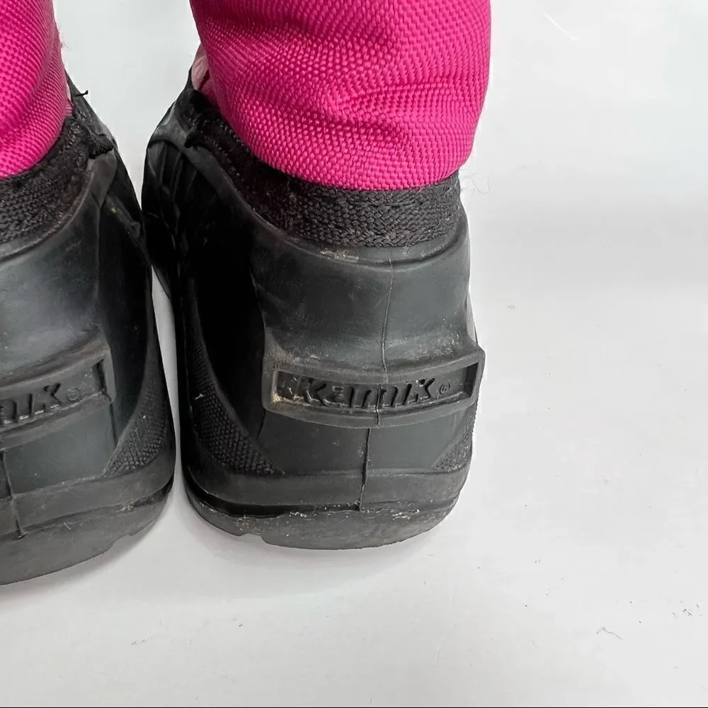 Kamik Pink and black Snowridge Snow boots